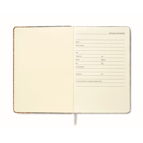 DIN A5 Notizbuch RPET-Filz
