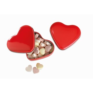 Herzdose mit Bonbons