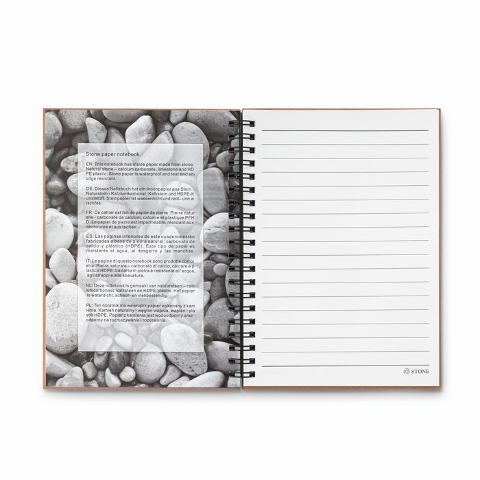 Mineralpapier Notizbuch