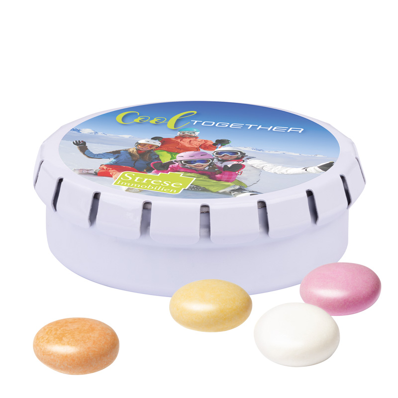 Quick Box; Mentos Kaudragee Fruit / Füllmenge:19 g / Gewicht:35,41 g; weiß