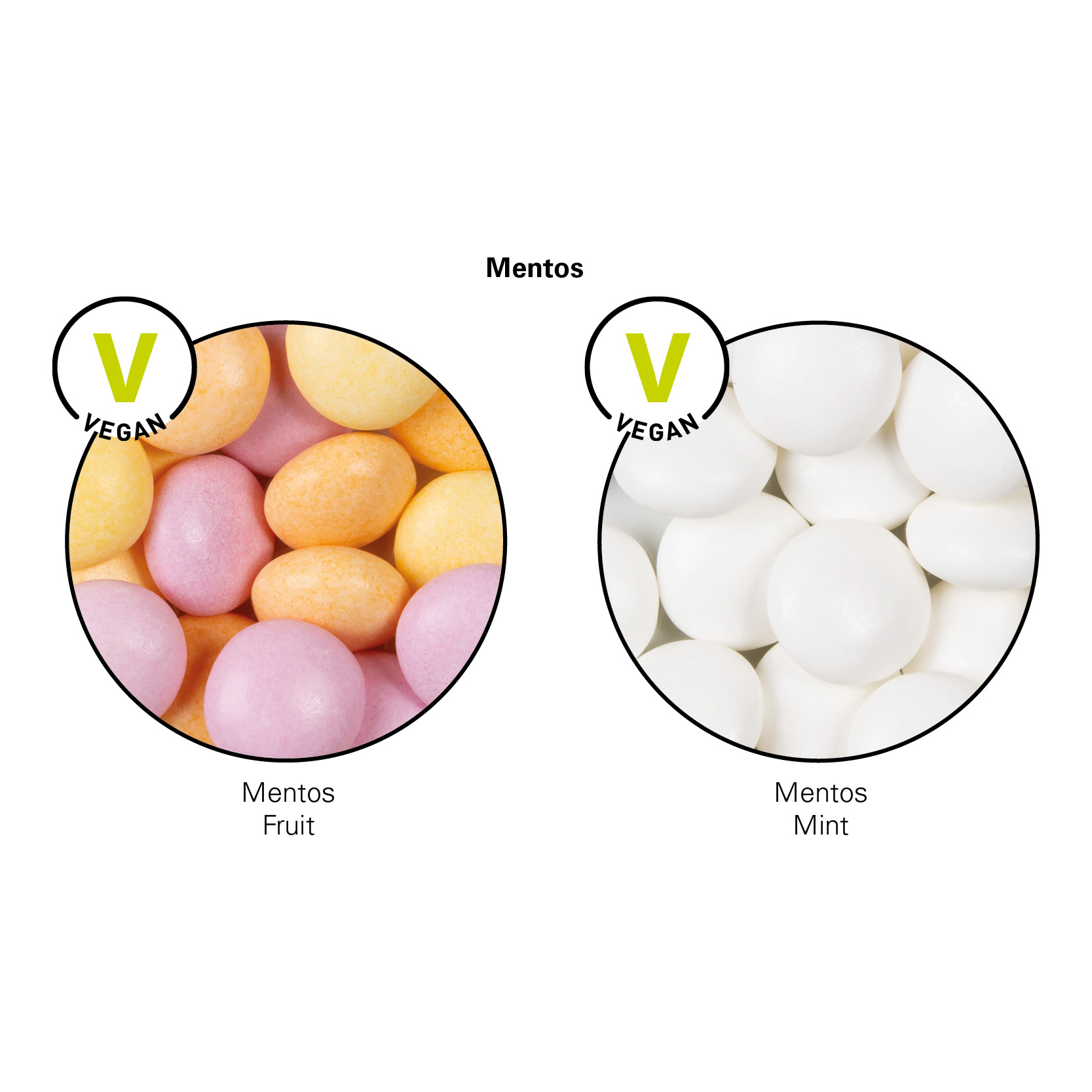 Minitüte 8 g Mentos Kaudragees; Mentos Kaudragee Mint, Folie, weiß