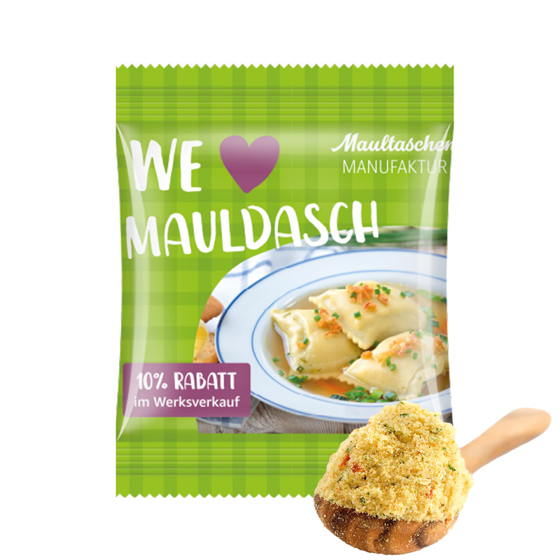 Minitüte 10 g Maistro Suppe; Maistro Suppenpulver "MEINE KLARE SUPPE" mit Folie, weiß