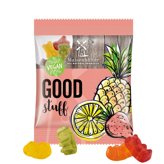 Minitüte 12 g ab 350 St. Trolli vegane Fruchtgummi Bärchen; Trolli vegane Gummibärchen, Folie, transparent