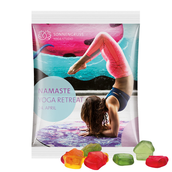 Maxitüte 50 g Trolli Trolli Fruchtgummi Haus; Kompostierbare Folie, transparent