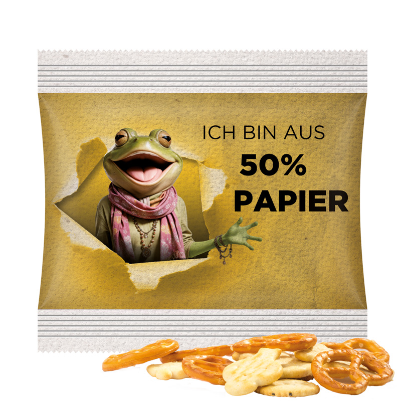 Snack Miditüte; Mini Salzbrezeln, weiß