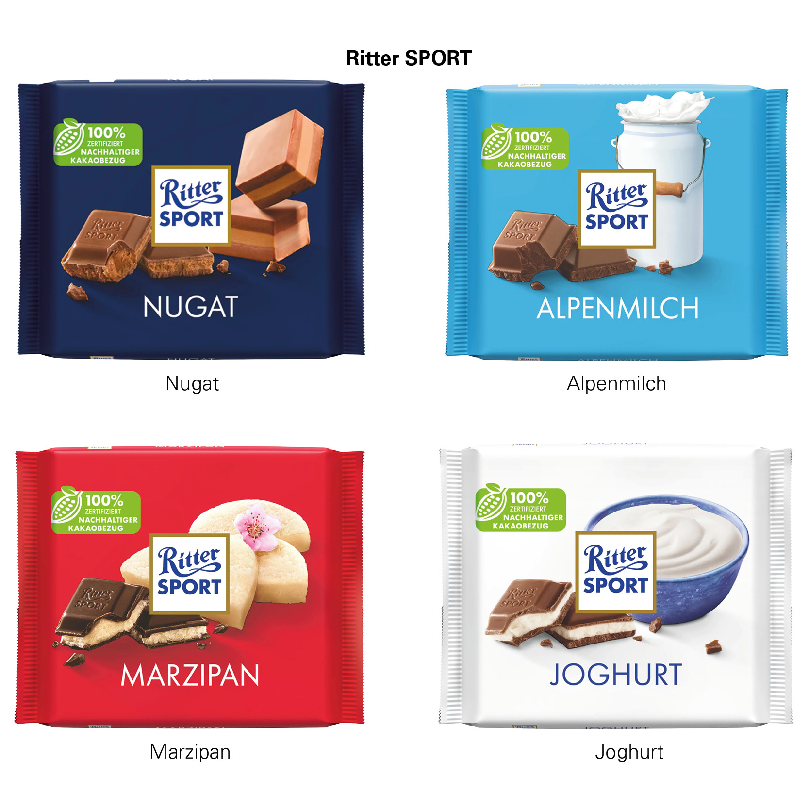 Ritter SPORT 100 g; 1 Tafel Ritter SPORT Marzipan