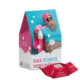 Standbodenbox Ritter SPORT; 2 Ritter SPORT Schokowürfel Karamell Dou (nur sortenrein)