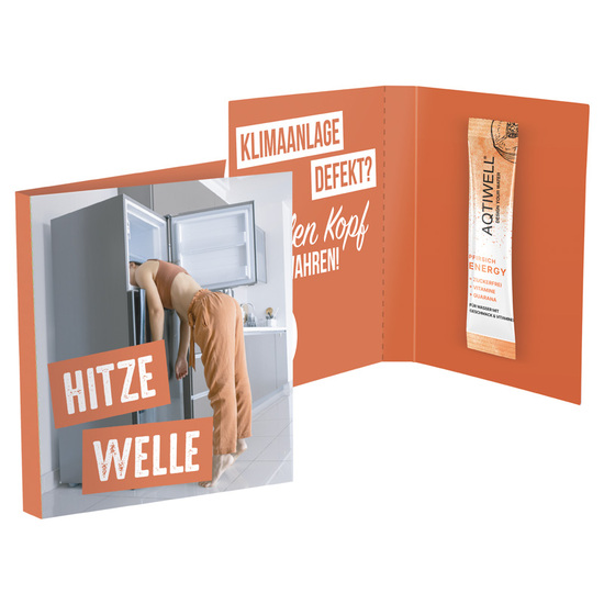 Werbekarte Midi Aqtiwell®; 1 Stick Aqtiwell® FOCUS Johannisbeere