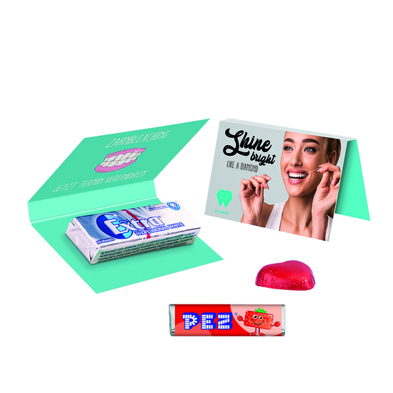 Werbekarte Visitenkartenformat PEZ; 1 PEZ Bonbonriegel, Cola