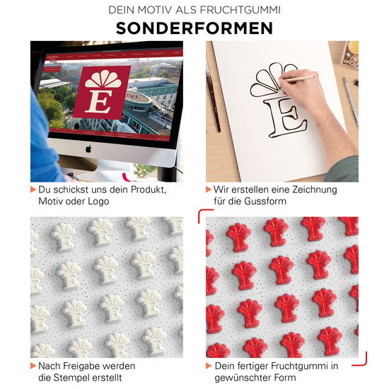 Minitüte 10 g Trolli Fruchtgummi Sonderformen, recyclingfähiges Papier, weiß