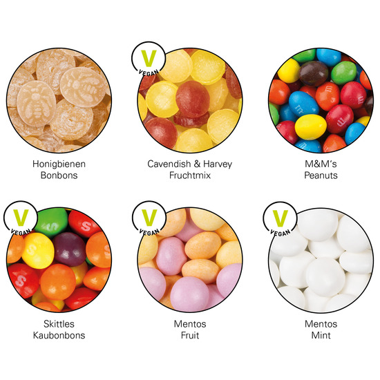 Papierdose Eco Midi; Mentos Kaudragee Fruit