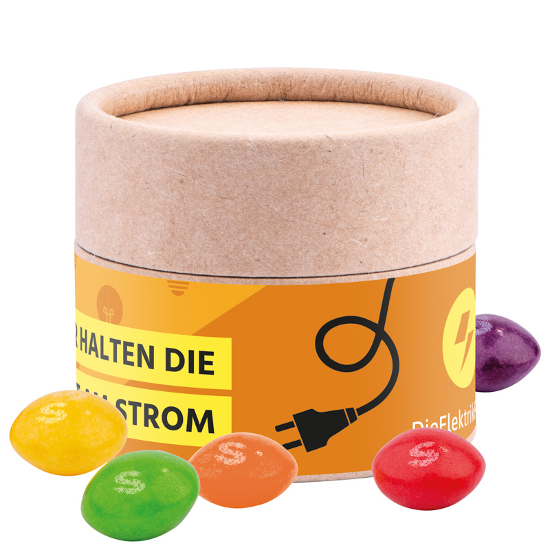 Papierdose Eco Mini; Skittles Kaubonbons