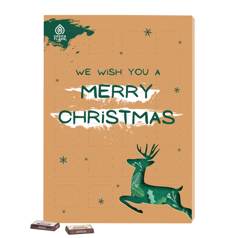 Marken Wand Adventskalender; 24 Sarotti Schokoladentäfelchen, 4 Sorten