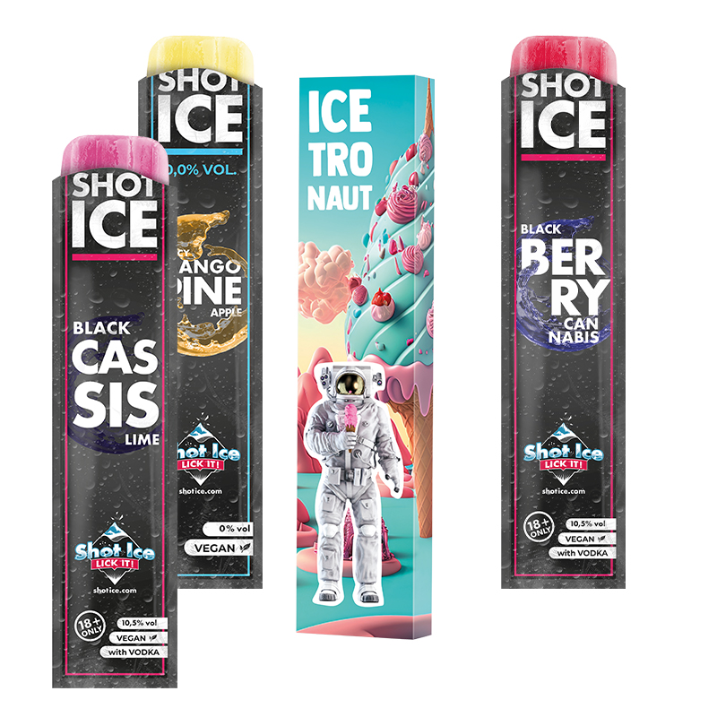 Long Box Shot Ice 1er; 1 Shot Ice Wassereis, Juicy Mango Pine Apple