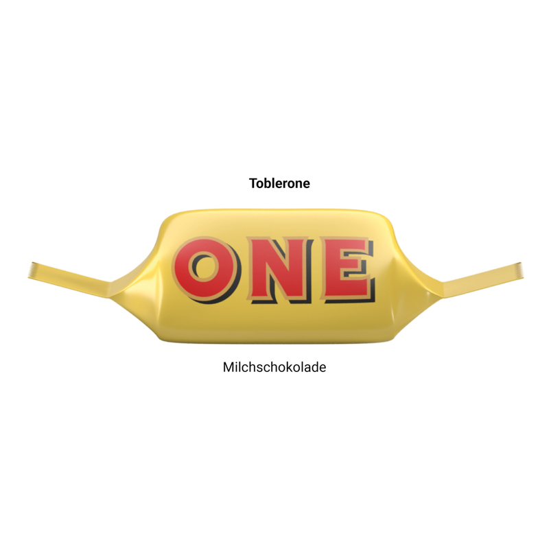 Werbedreieck Mini Toblerone Tiny