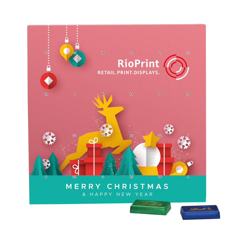 Täfelchen Adventskalender; 24 Lindt Schokotäfelchen