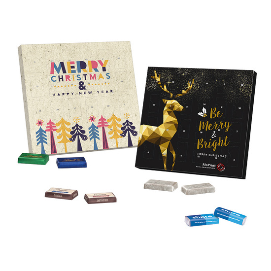 Täfelchen Adventskalender; 24 Lindt Schokotäfelchen