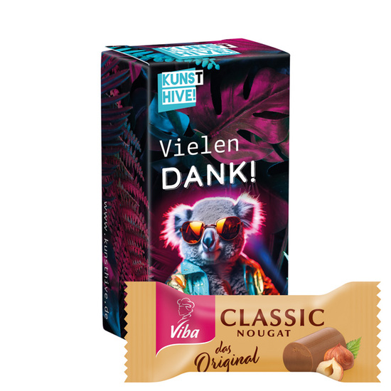 Werbequader small; 1 Viba Classic Nugat Mini