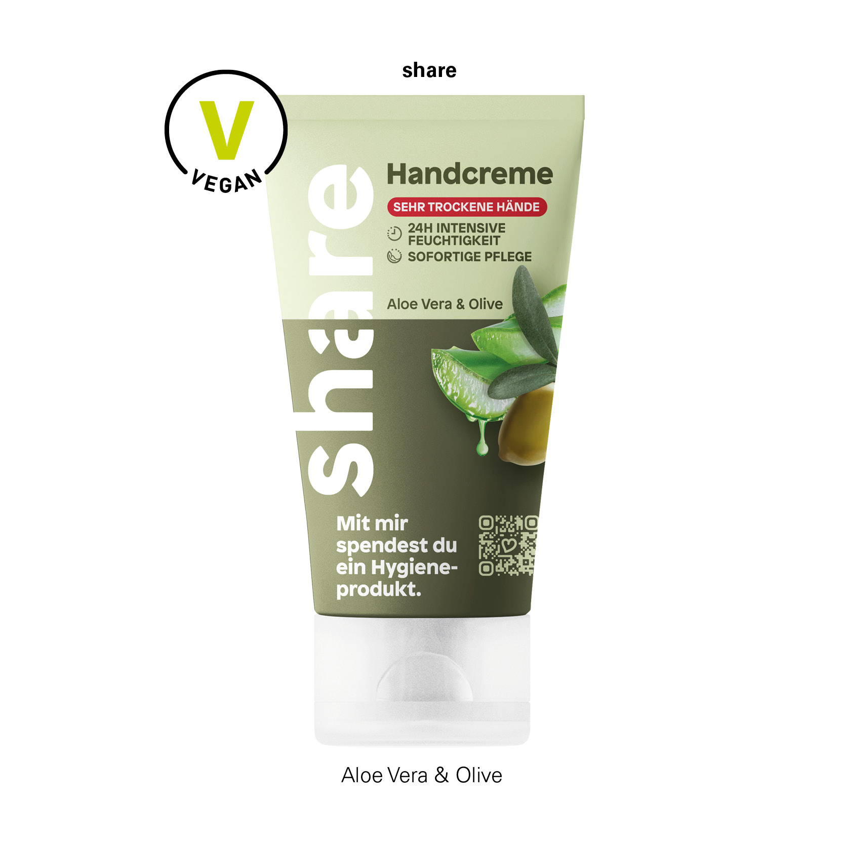 Promo bag share; 1 share Handcreme mit Aloe Vera & Olive
