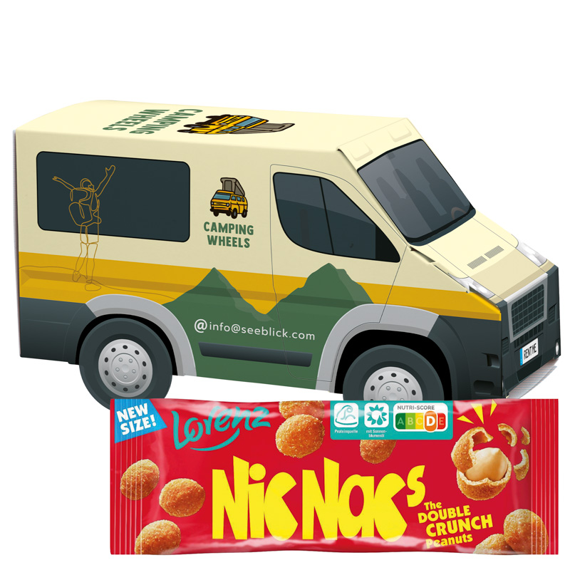 3D Präsent Transporter; 1 Tütchen Lorenz Nic Nac‘s