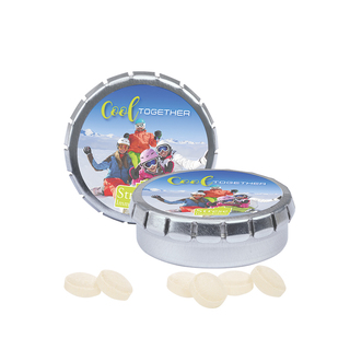 Quick Box, silber, Mini Bonbons Japanische Minze