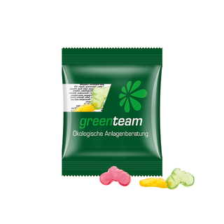 Minitüte,10 g, kompostierbare Folie transparent, Trolli Fruchtgummi Fahrrad