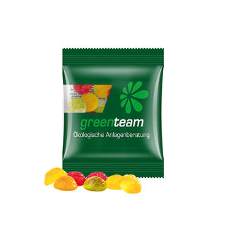 Minitüte,10 g, kompostierbare Folie transparent, Trolli Fruchtgummi Fußbälle