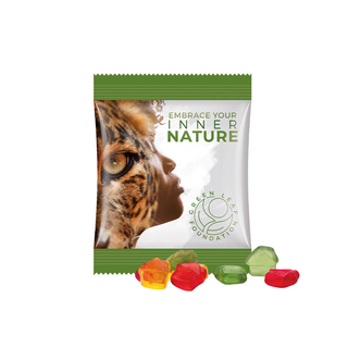 Minitüte,15 g, Folie weiß, Trolli Fruchtgummi Haus