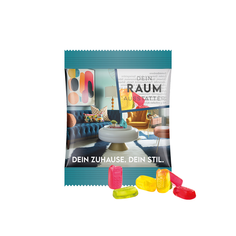 Minitüte,15 g, Folie transparent, Trolli Fruchtgummi Handy