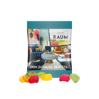 Minitüte,10 g, Folie transparent, Trolli Fruchtgummi Auto-Mischung