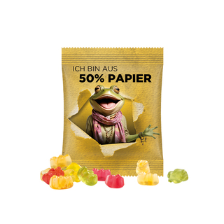 Minitüte, 15 g, Papierfolie weiß, Trolli Premium Bärchen