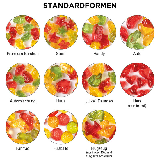 Minitüte, 15 g, kompostierbare Folie transparent, Trolli Weihnachtsmischung
