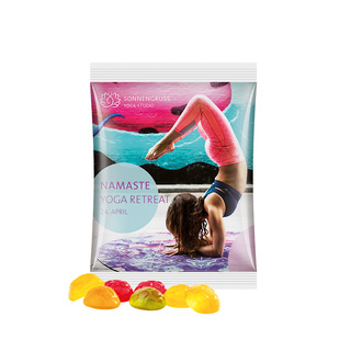 Maxitüte, Folie weiß, Trolli Fruchtgummi Fußbälle