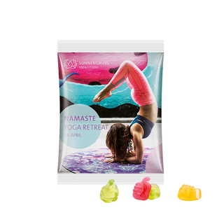 Maxitüte, Folie weiß, Trolli Fruchtgummi Daumen