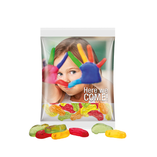Maxitüte, Folie transparent, Trolli Fruchtgummi Autos, bunt gemischt