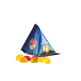 Fruchtgummi Tetraeder Folie, transparent Trolli Fruchtgummi Fußbälle