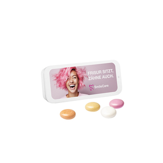 Schiebedeckeldose, weiß, Mentos Kaudragee Fruit