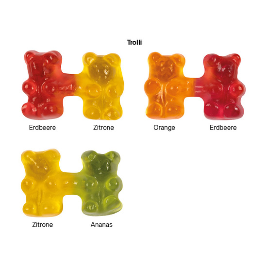 Trolli Team Gummibärchen Premium, Folie kompostierbaren transparent