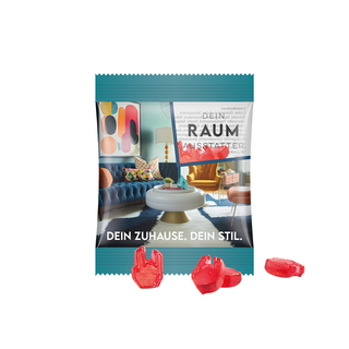 Minitüte Sonderform, 10 g, Folie transparent, Fruchtgummi , 10 % Fruchtsaftanteil