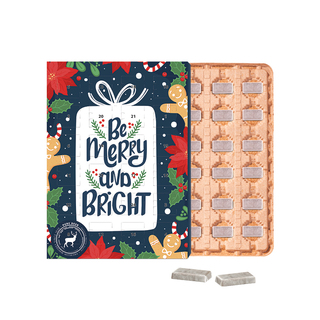 Marken Wand Adventskalender ECO, Papierblister, Alpenmilch-Schokotäfelchen in Pergaminpapier