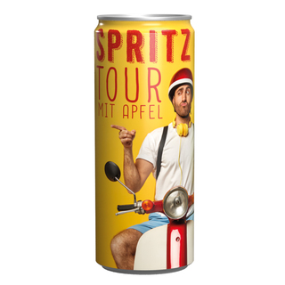 Getränkedose 250 ml Apfelschorle, Sleeve-Folie weiß