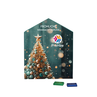 Täfelchen Adventskalender Haus, 24 Lindt Schokotäfelchen