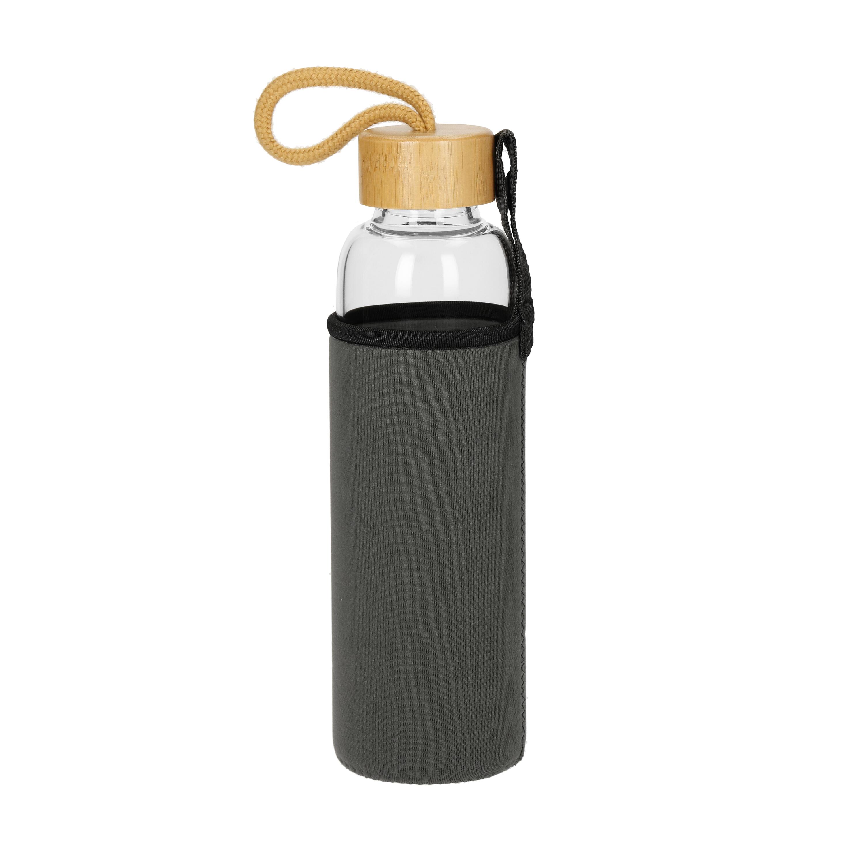 Glasflasche mit Hülle "Bamboo" 0,55 l