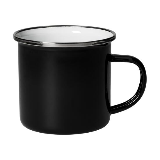 Emaille-Becher "Cozy", 300 ml, schwarz
