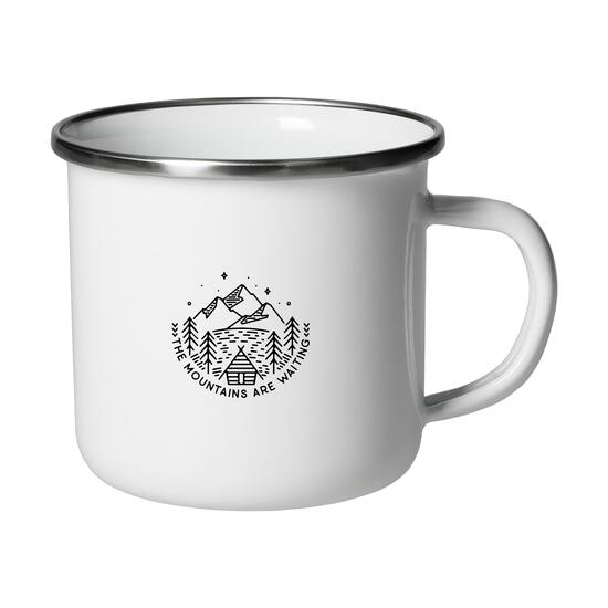 Emaille-Becher "Cozy",300 ml, weiß