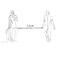 Abstandsstick "Distance", selbstaufblasend