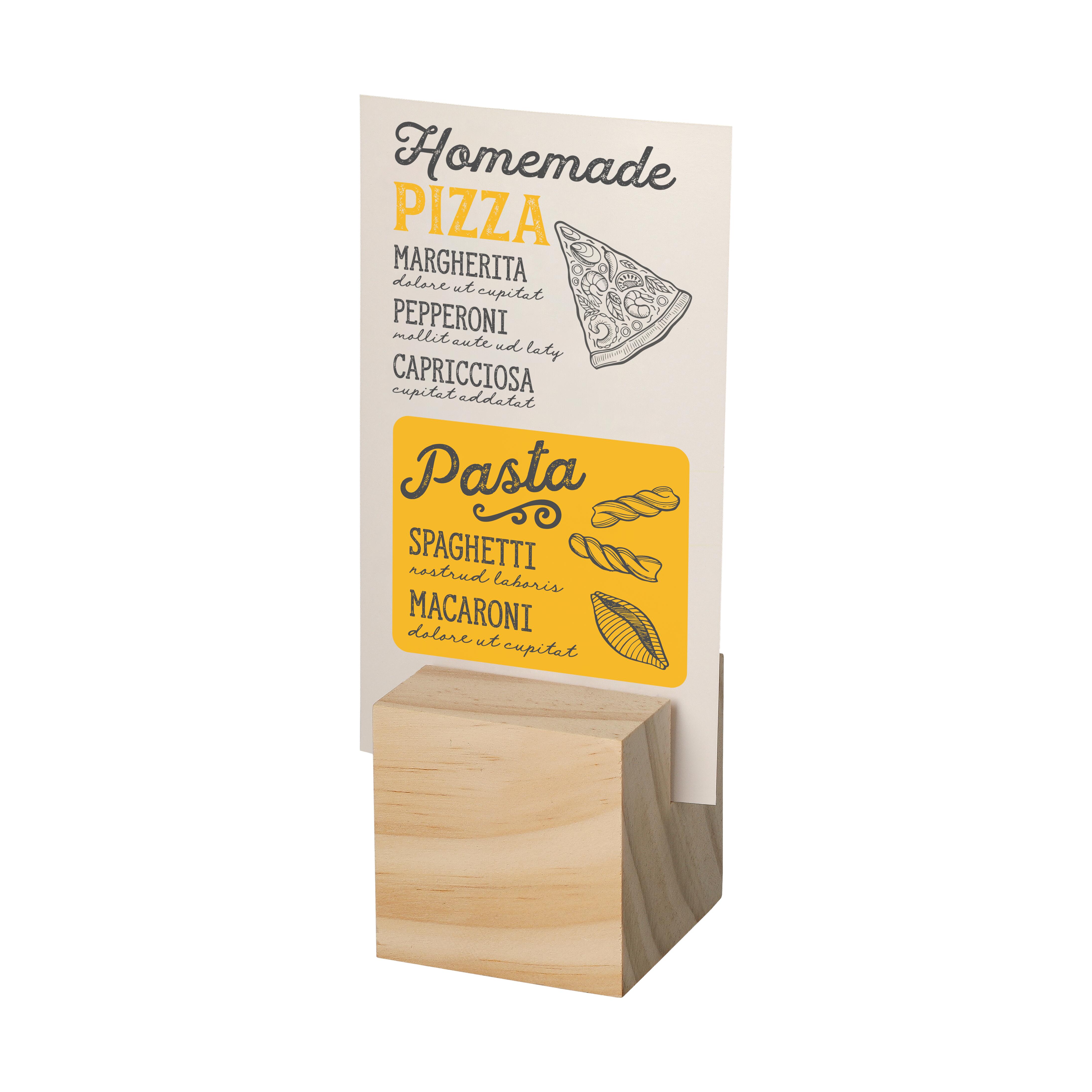 Holzmenükartenhalter "Cube"