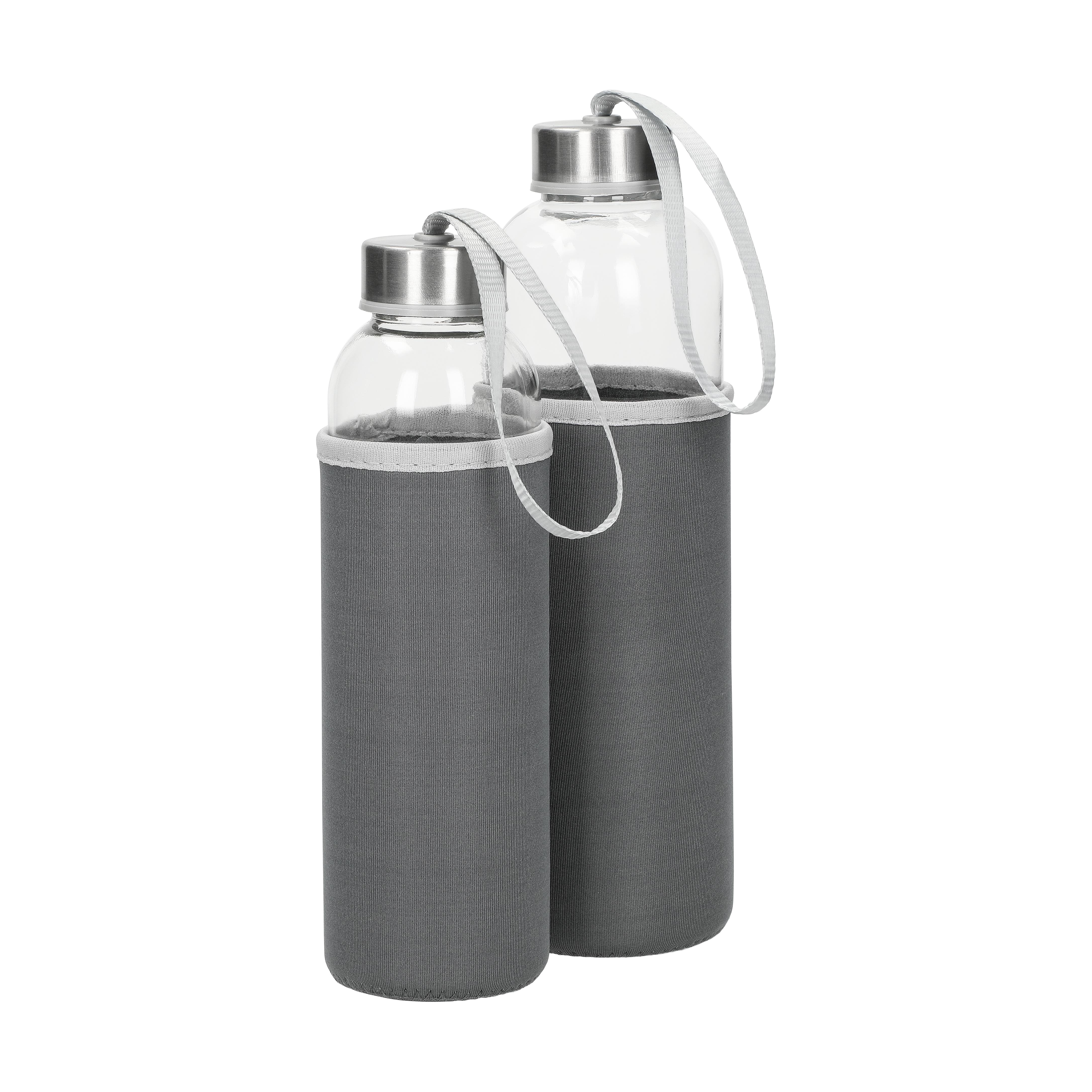 Glasflasche mit Hülle "Pure", 0,5l