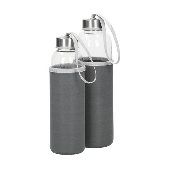 Glasflasche mit Hülle "Pure", 0,5l