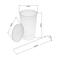 Trinkbecher "Vital", 500 ml mit Deckel und Strohhalm